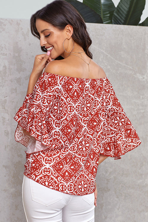 Stilla | Style Spotting Off the Shoulder Print Til Toppen