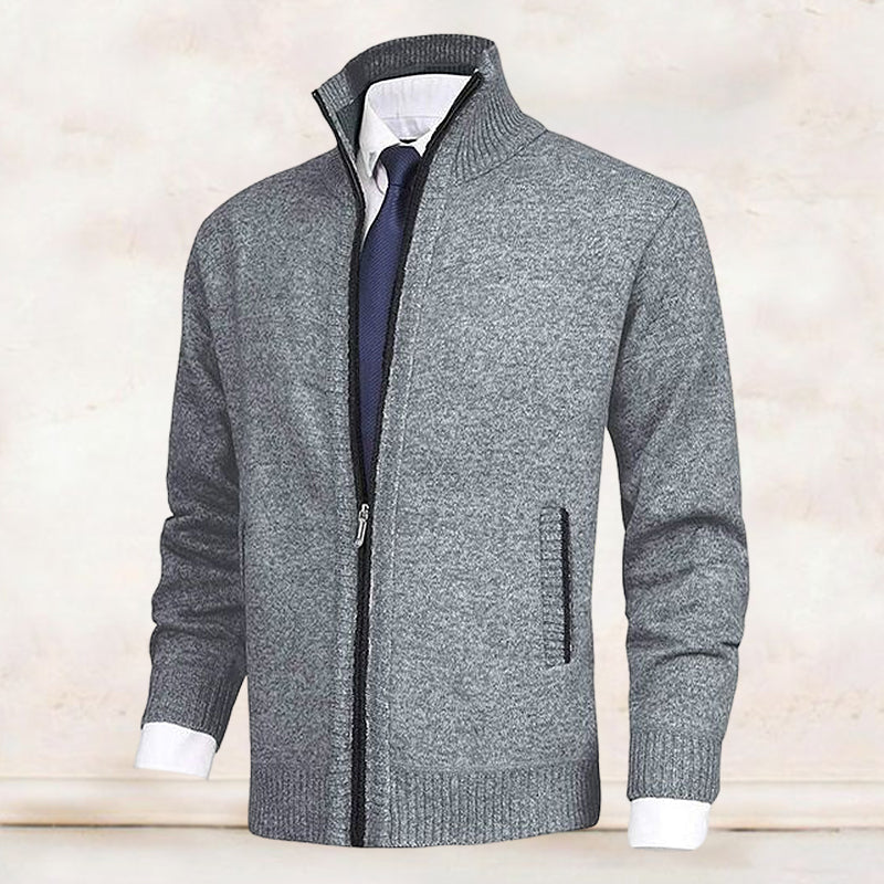 Stilla | Elegante herrevest med lynlås, krave og lommer