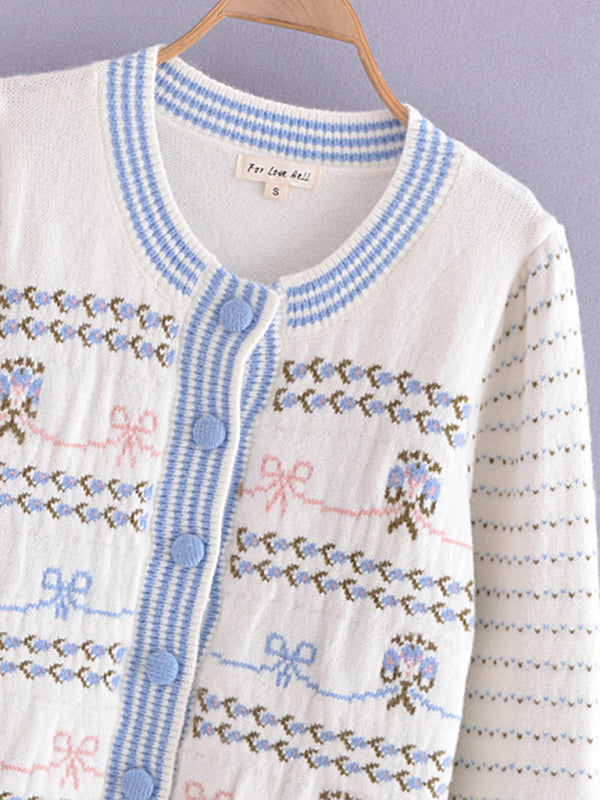 Stilla | Rund Hals Knap Down Strikket Cardigan