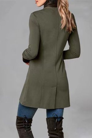 Stilla | Elegant College Solid Knapper Polo Krave Yderbeklædning Mode