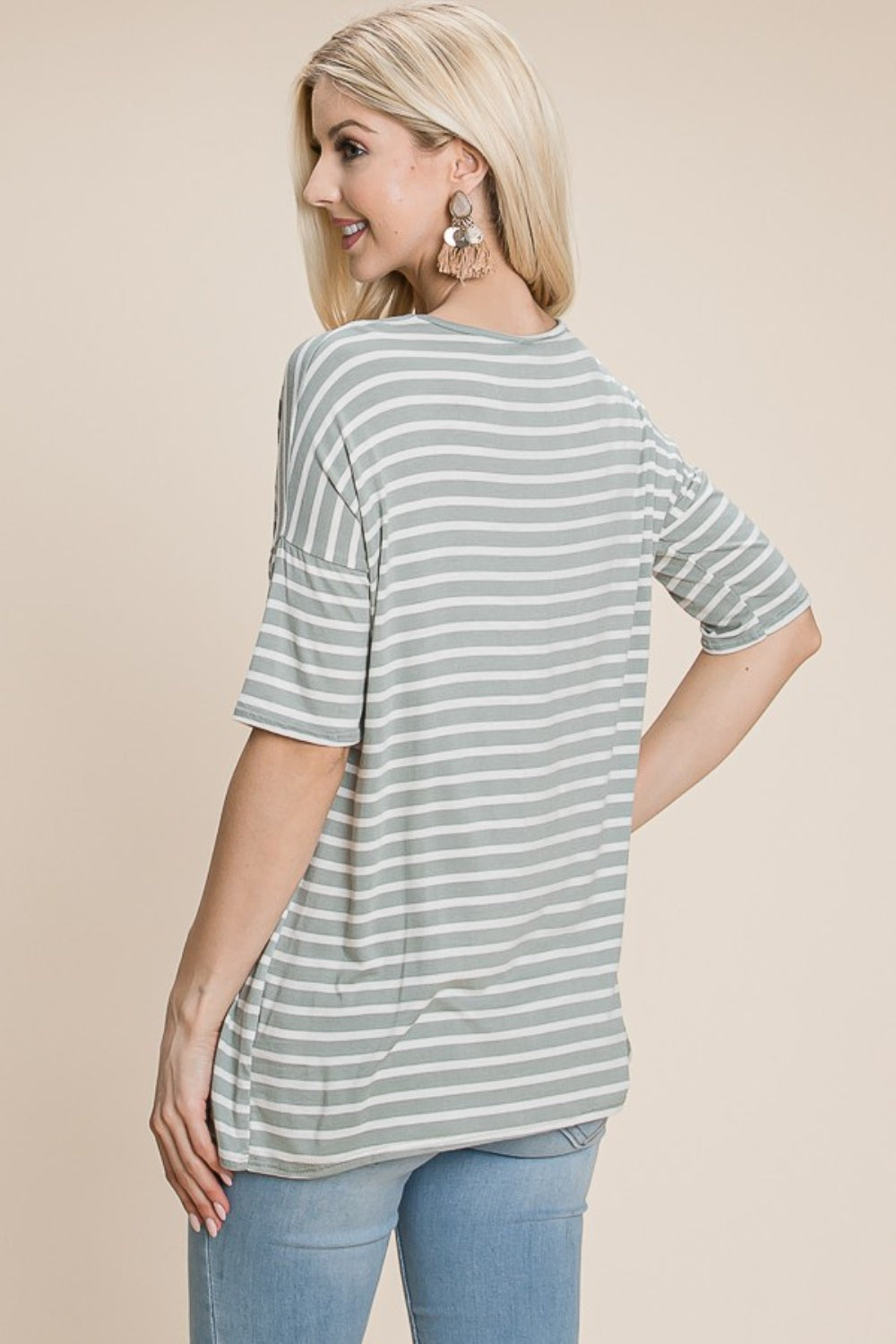 Stilla | Stribet Rund Hals T-Shirt