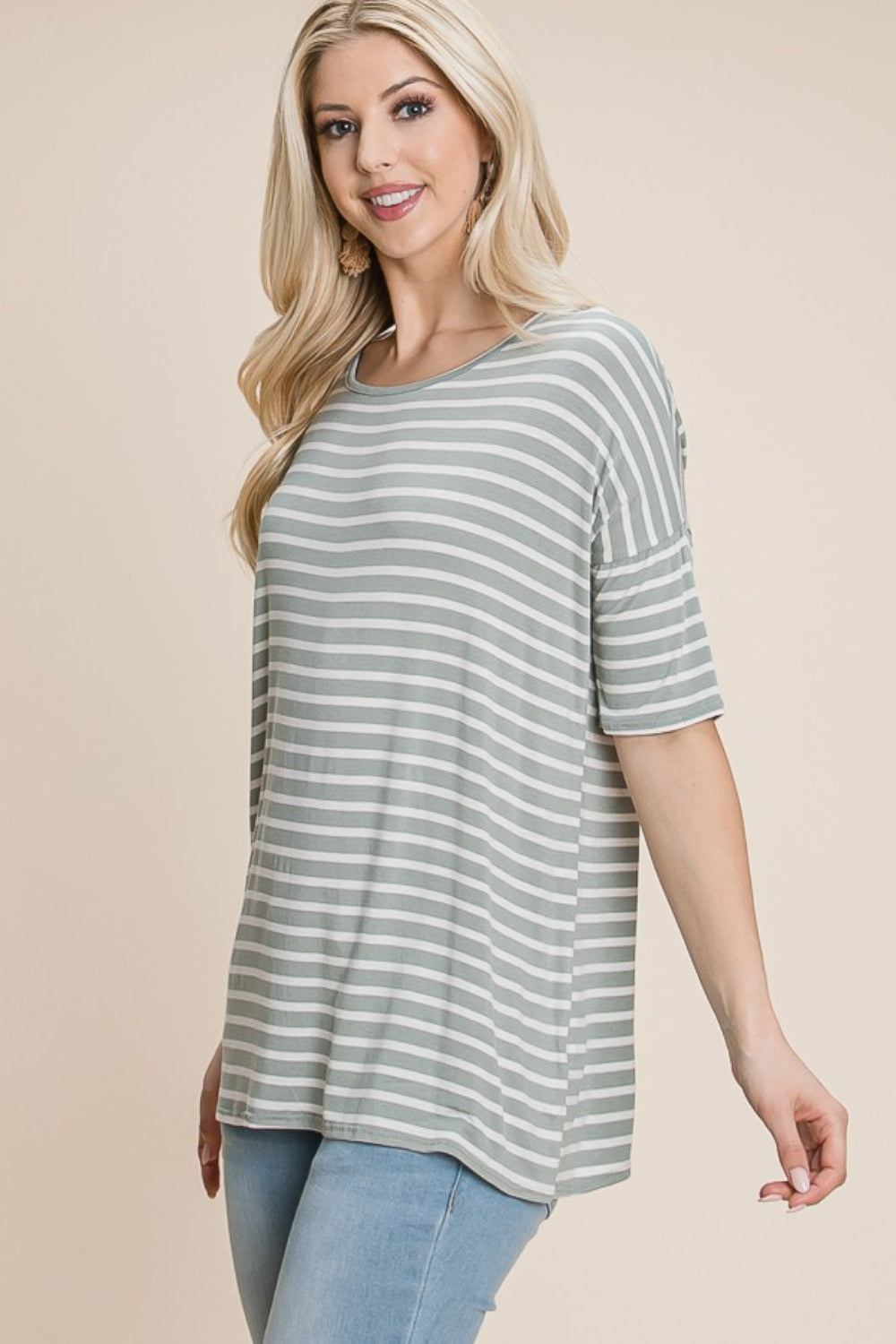 Stilla | Stribet Rund Hals T-Shirt