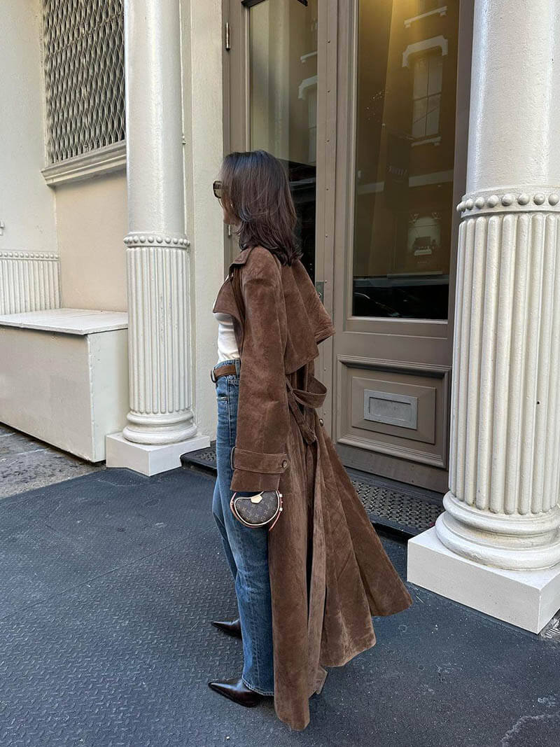 Stilla | Suede Belted Trenchcoat