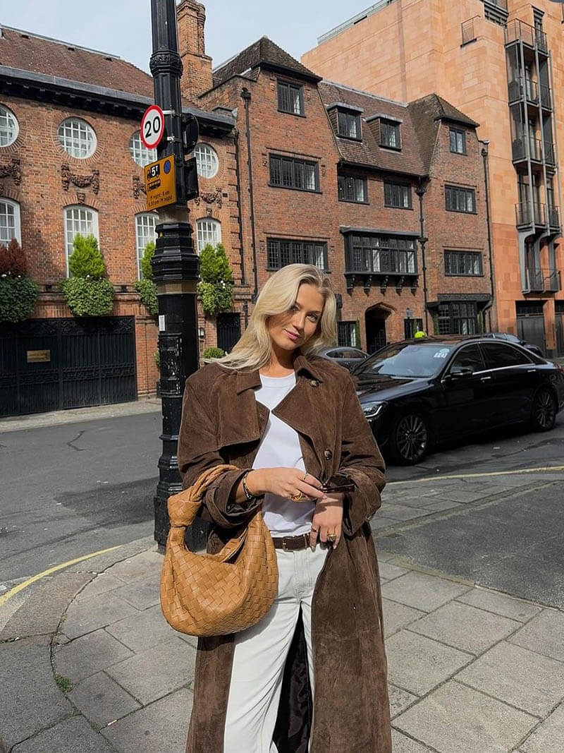 Stilla | Suede Belted Trenchcoat