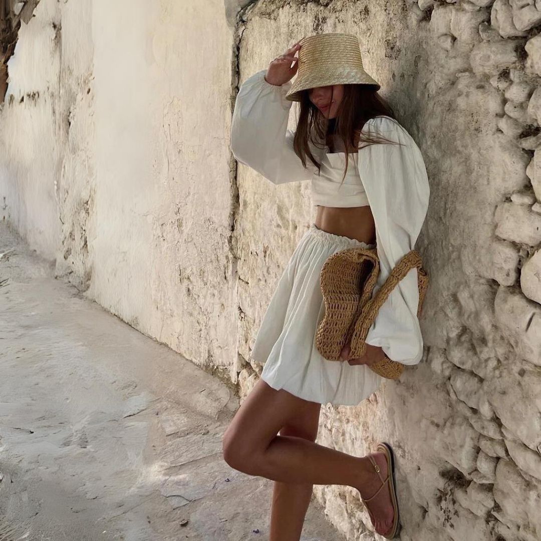 Stilla | Boho Chic Mavefri Top Og Nederdel Sæt
