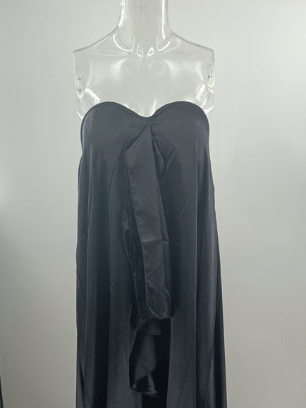 Stilla | Mode Uden Ærmer Off Shoulder Solid Uregelmæssig Maxi Kjole