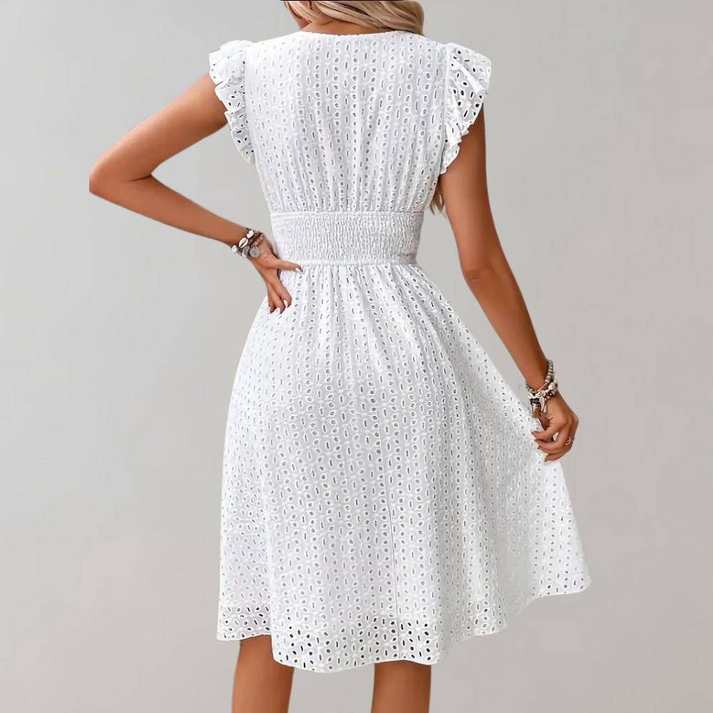 Stilla | Dame Sommer Midi Kjole Luftige & Elegante Detaljer For Kvinder