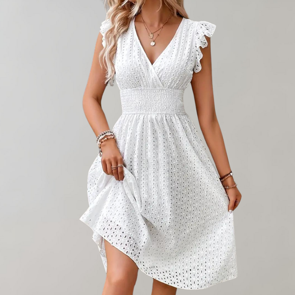Stilla | Dame Sommer Midi Kjole Luftige & Elegante Detaljer For Kvinder