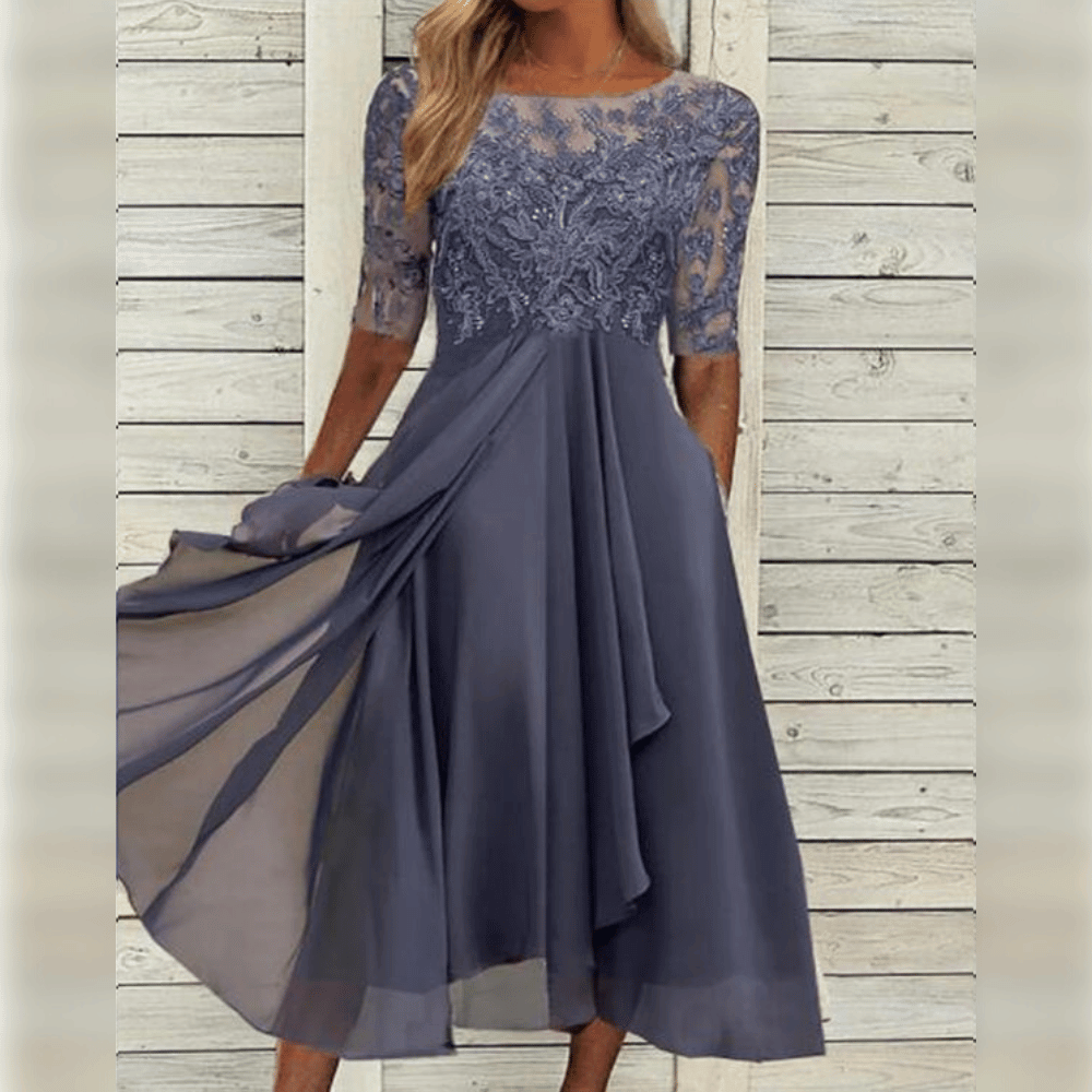 Stilla | Elegant Behageligt Dame Midikjole