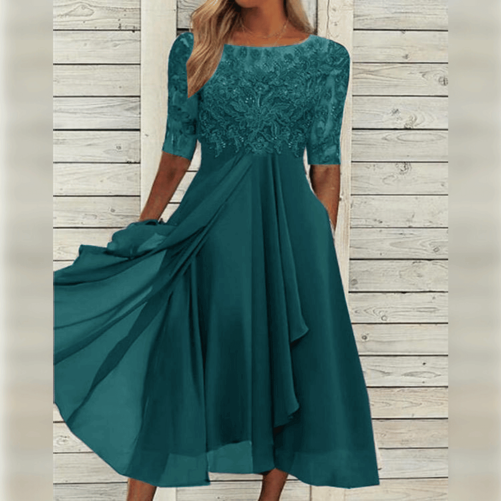 Stilla | Elegant Behageligt Dame Midikjole