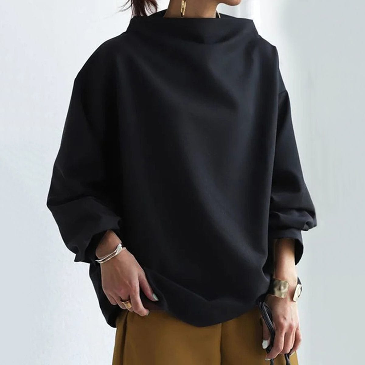 Stilla | Elegante Løs Fit Turtleneck Bluse