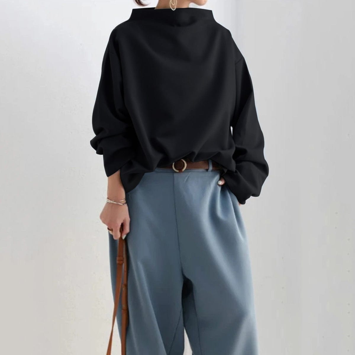 Stilla | Elegante Løs Fit Turtleneck Bluse