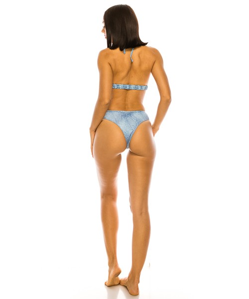 Stilla | Piece Denim Bikini Sæt
