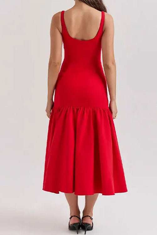 Stilla | Rynkedetalje Bodycon Midi Kjole Online Hot Salg
