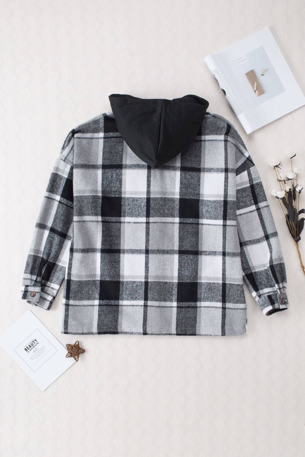 Stilla | Ternet Skjortejakke med Hætte Polyester Afslappet & Trendy Online Hot Salg