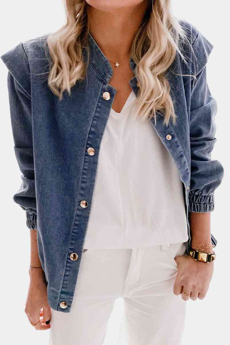Stilla | Detalje Denim Knap Ned Skjorte
