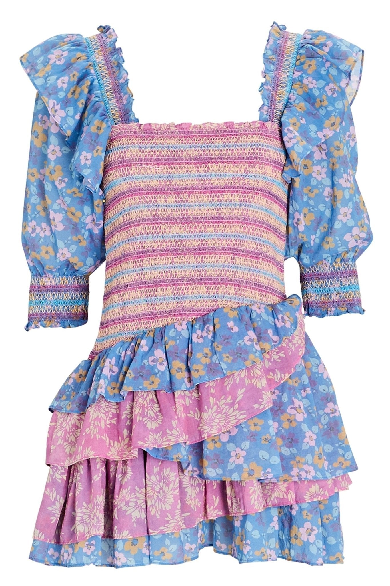 Stilla | Rynket Bandeau Volang Minikjole
