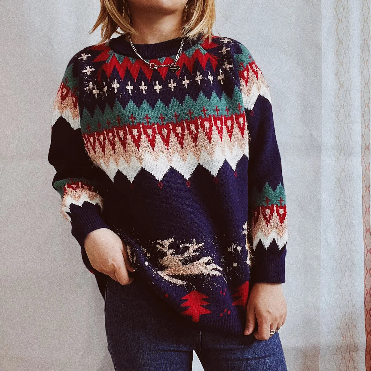Stilla | Julepullover Pilar med raglanærmer til damer Mode