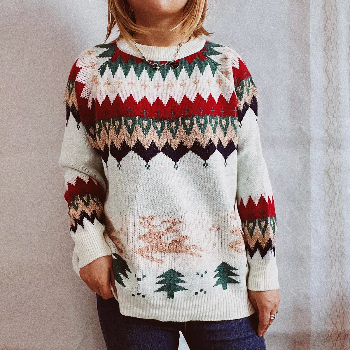 Stilla | Julepullover Pilar med raglanærmer til damer Mode