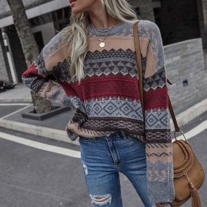 Stilla | Vintage Strikket Sweater med Klassisk Touch