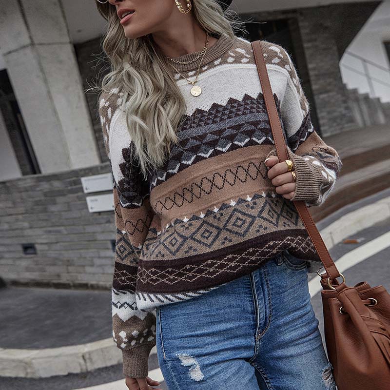 Stilla | Vintage Strikket Sweater med Klassisk Touch