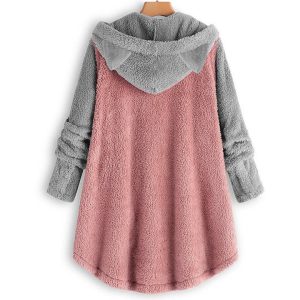 Stilla | Dame Fleece Sweatshirt med Katteører og Kontrastærmer Online Hot Salg