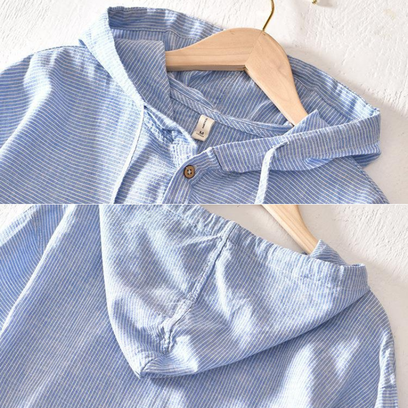 Stilla | Premium Oxford-Hættepullover i Linned