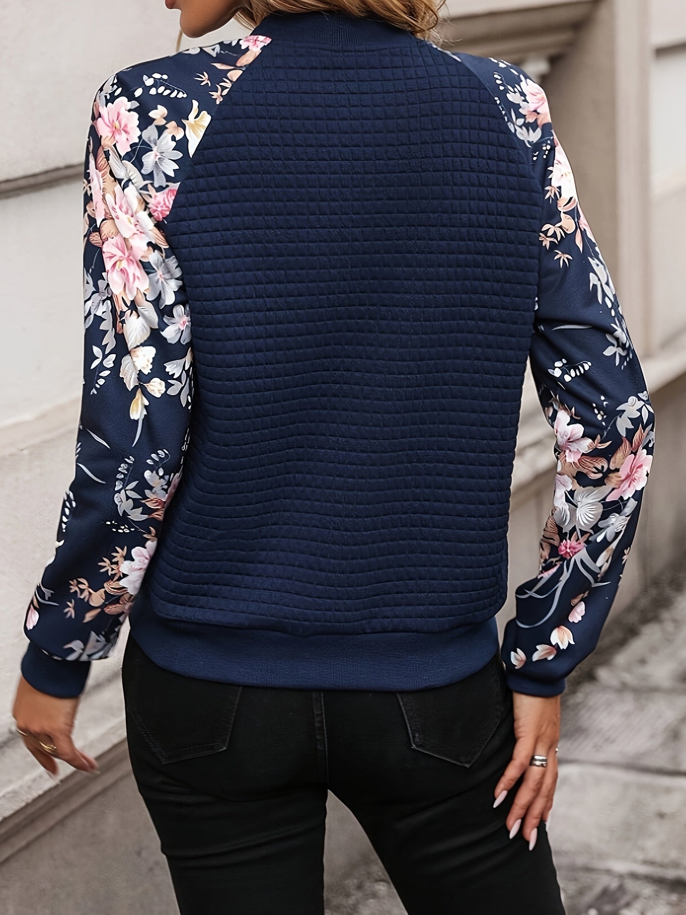 Stilla | Dame Bomberjakke Med Blomsterprint