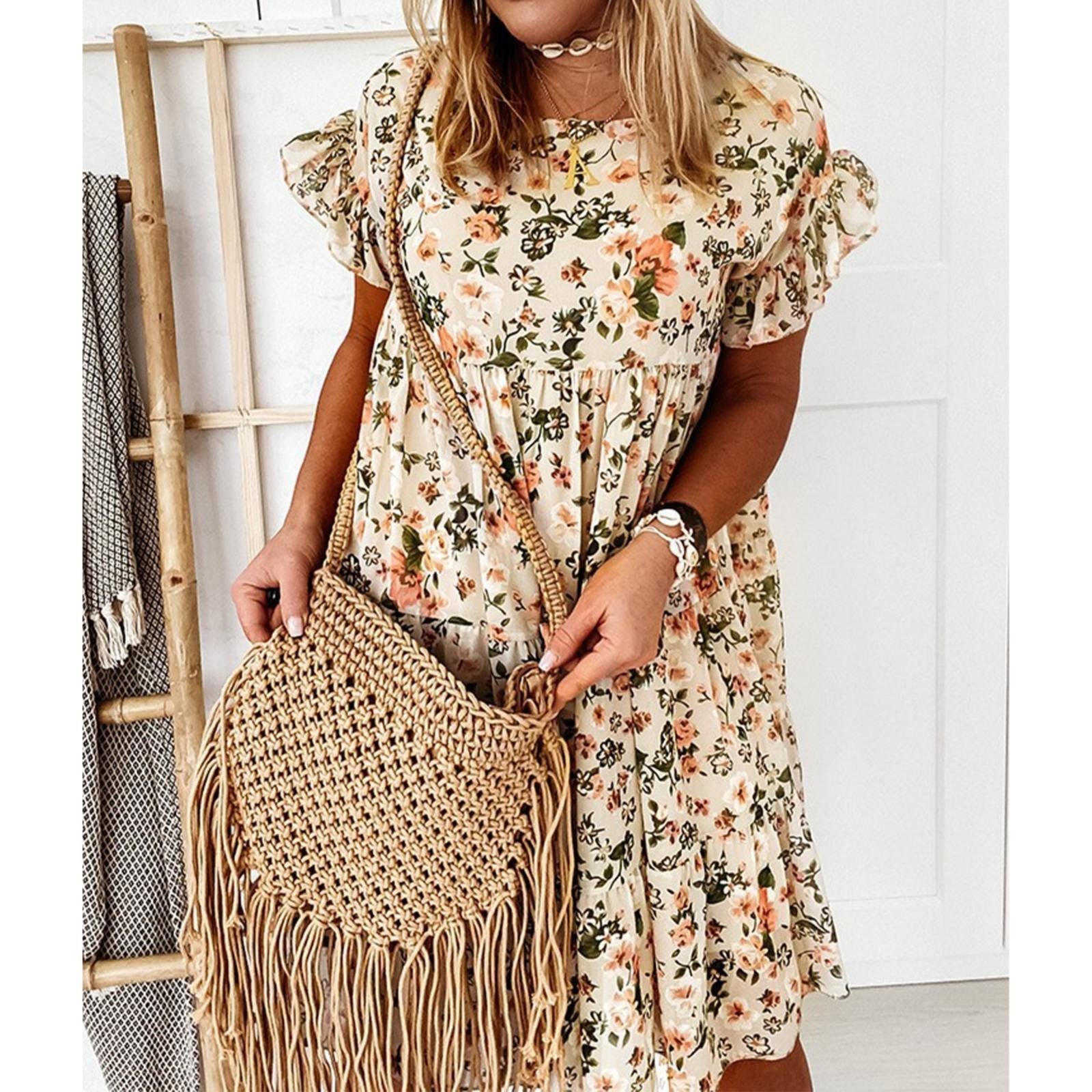 Stilla | Enkel Elegant Blomster Kjole