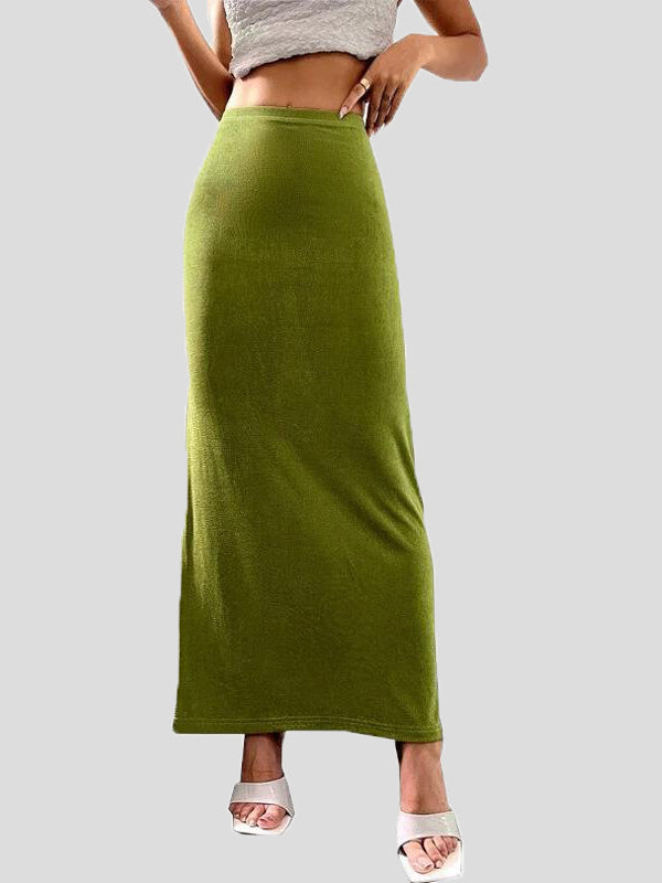 Stilla | Kvinderne Nederdele Afslappet Solid Slim Fit Maxi Nederdel