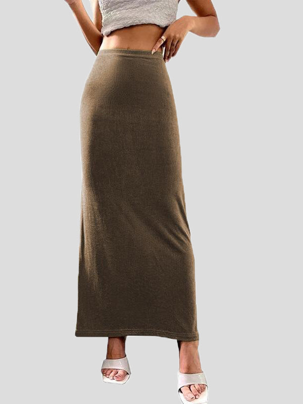 Stilla | Kvinderne Nederdele Afslappet Solid Slim Fit Maxi Nederdel