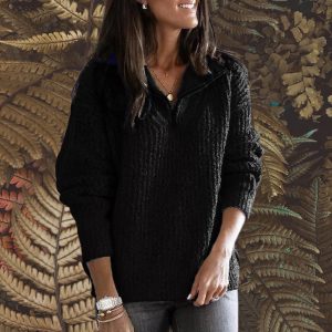 Stilla | Oversized Trøje Med Halv Lynlås Online Hot Salg
