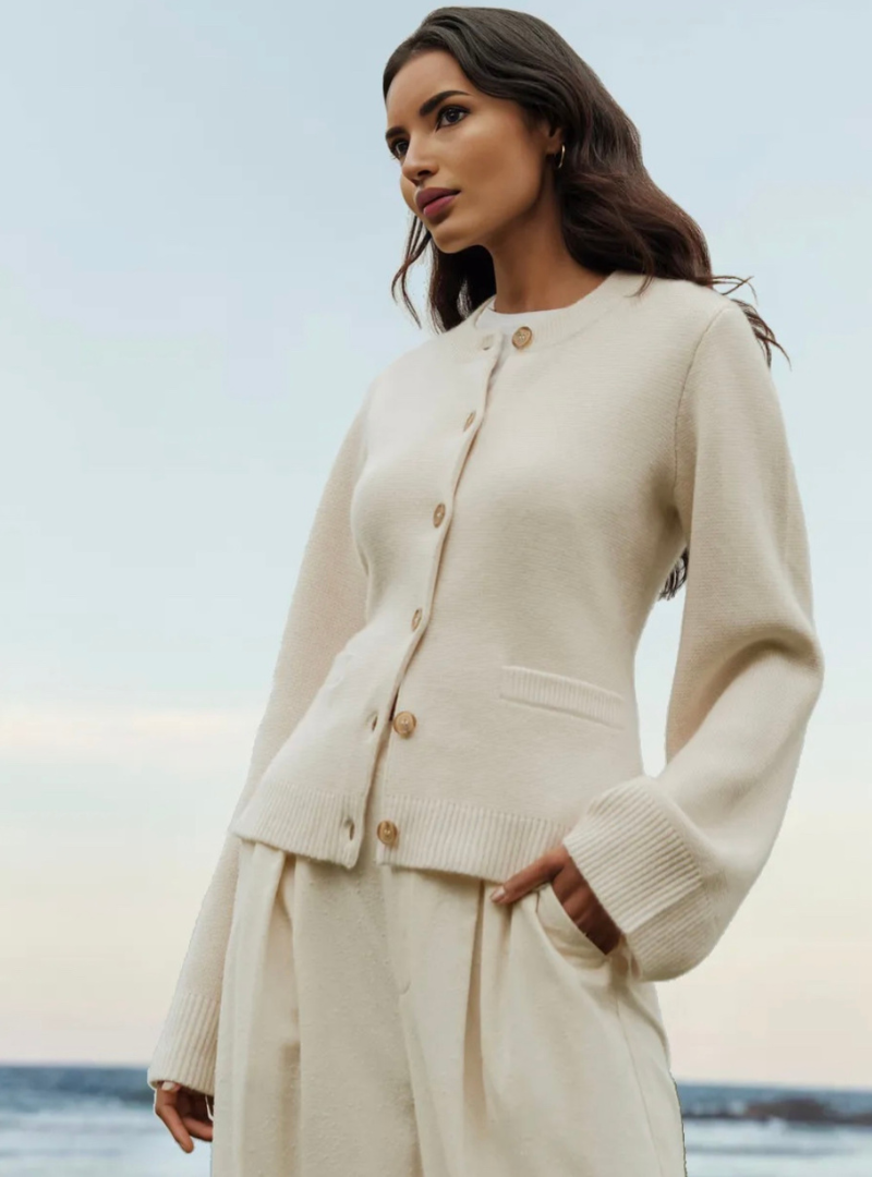 Stilla | Soft Button Strikketrøje