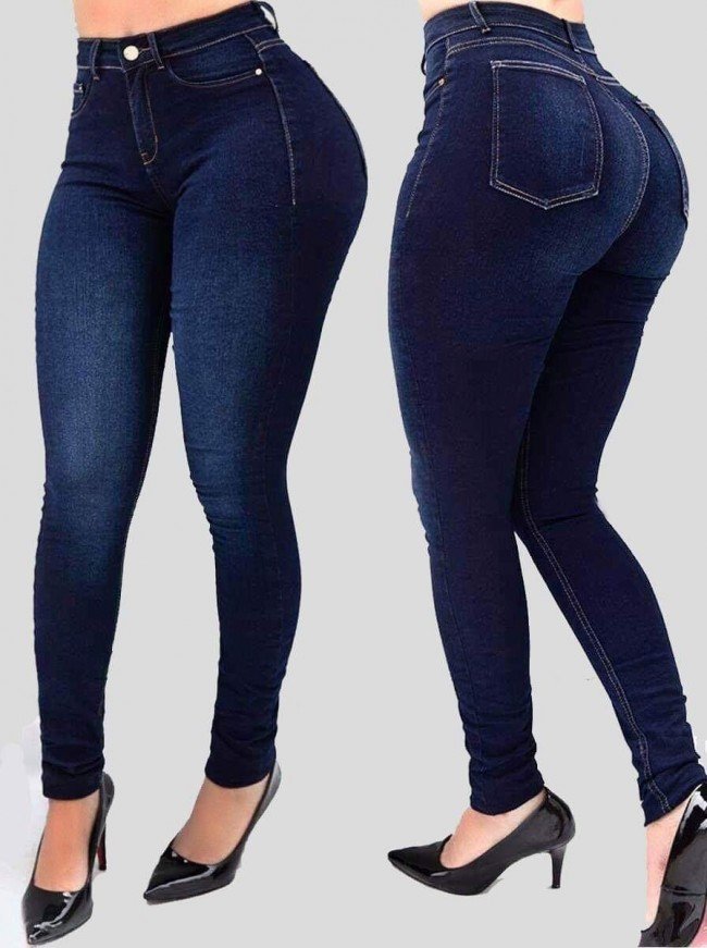 Stilla | Comfychic Slim Jeans Med Høj Talje Udsalg