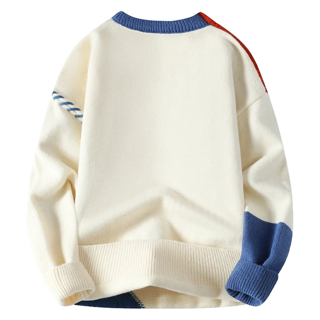 Stilla | Pullover Patchwork Af Højkvalitets Strikvarer For Maksimal Komfort