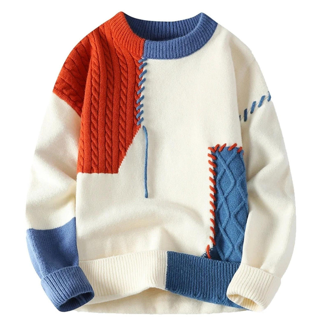 Stilla | Pullover Patchwork Af Højkvalitets Strikvarer For Maksimal Komfort