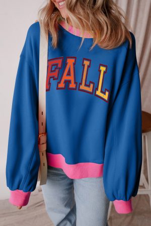 Stilla | Bogstaver Grafik Kontrast Langærmet Sweatshirt