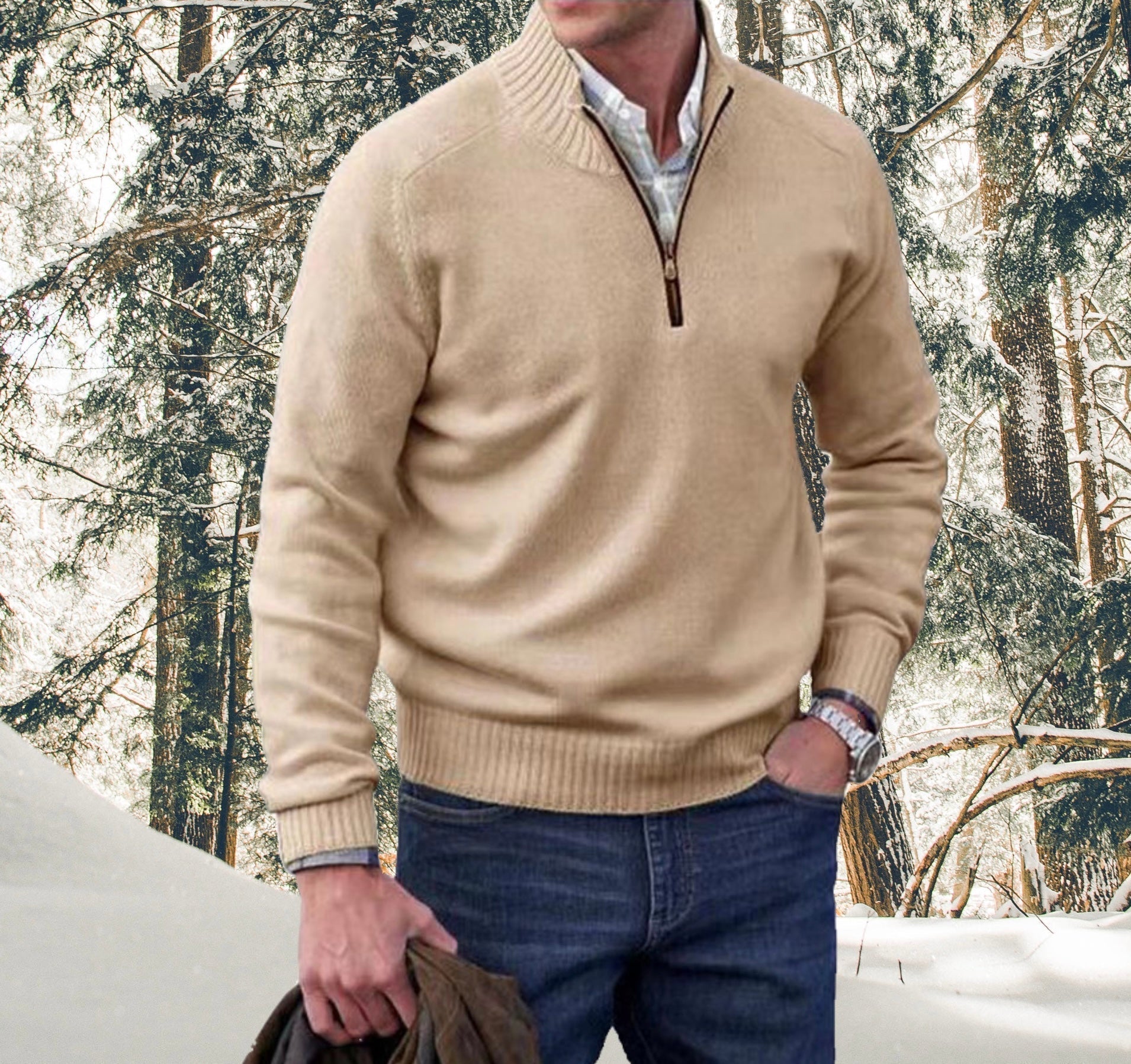Stilla | Elegant lynlås sweatshirt
