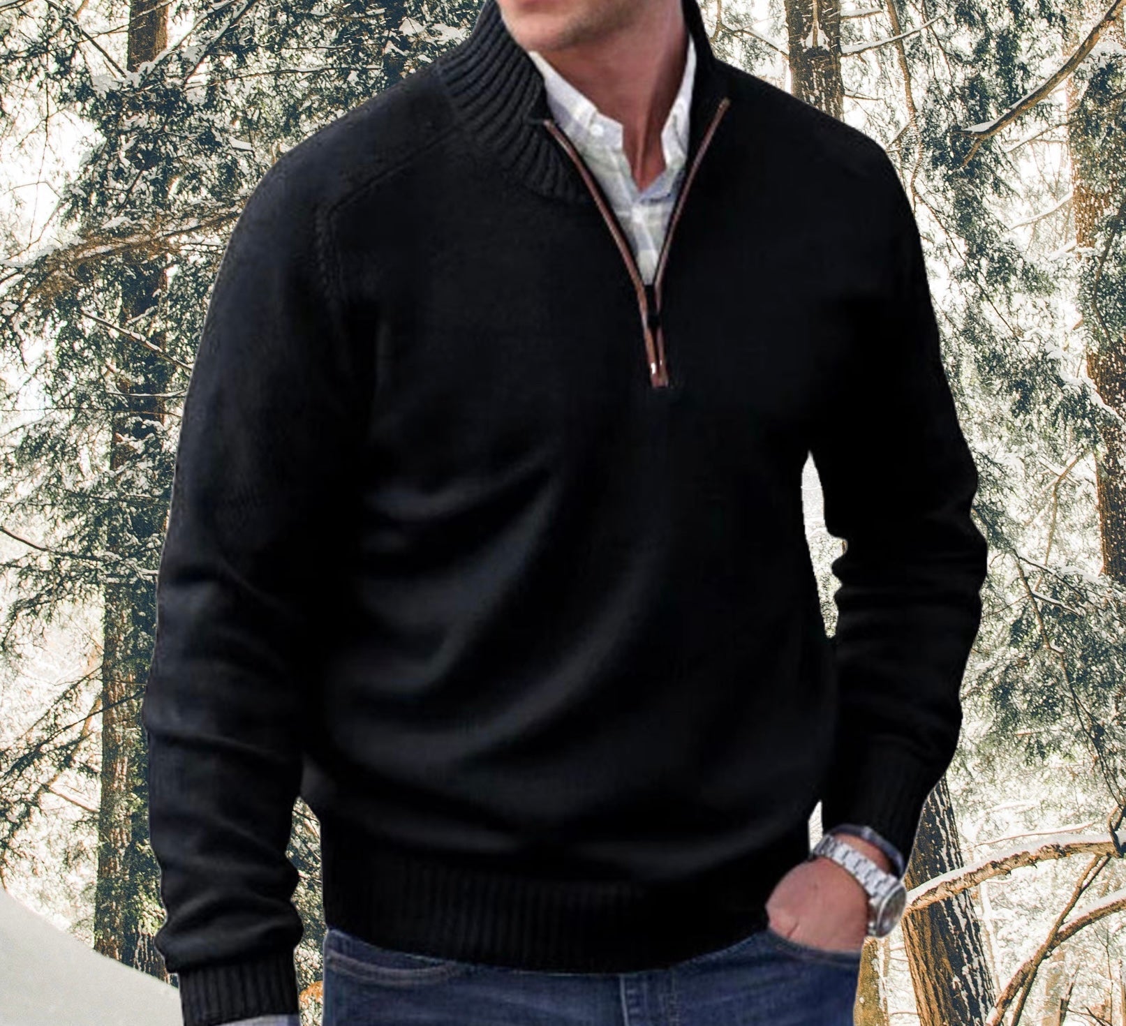 Stilla | Elegant lynlås sweatshirt