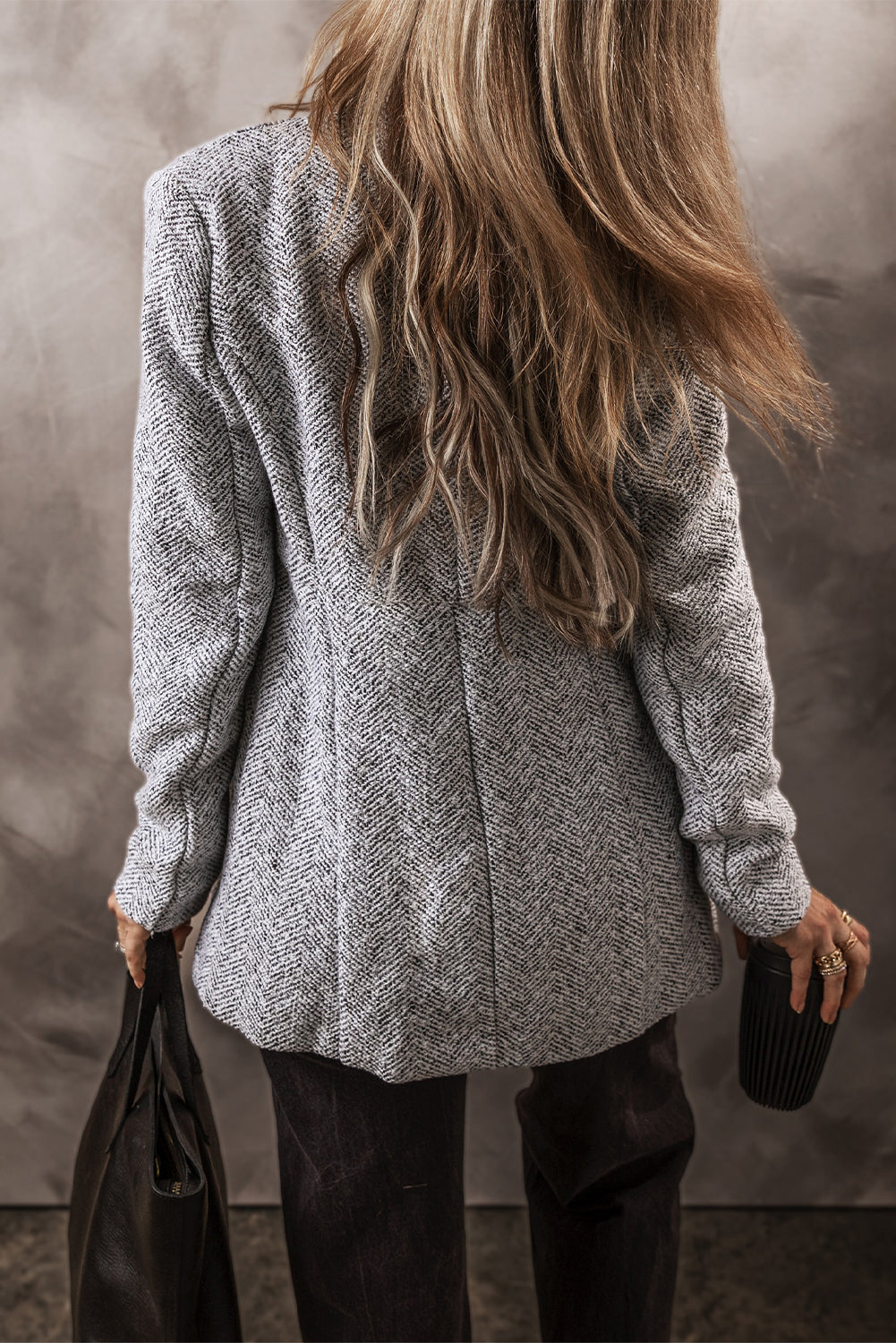 Stilla | Herringbone Jakke Uldblanding Klassisk & Komfortabel