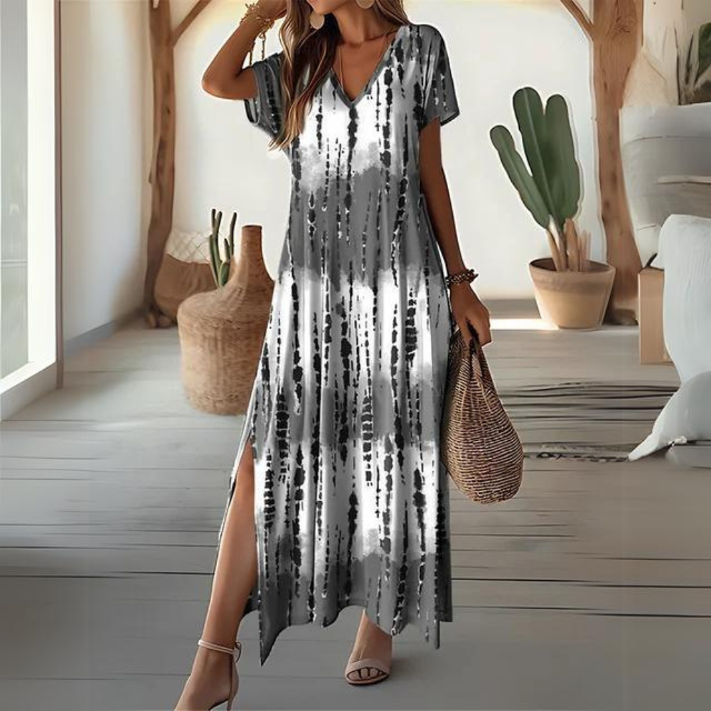 Stilla | Farverig Kjole med Feminin Elegance