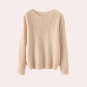 Stilla | Pullover med Halvhøj Krave og Diamantdetaljer til Kvinder
