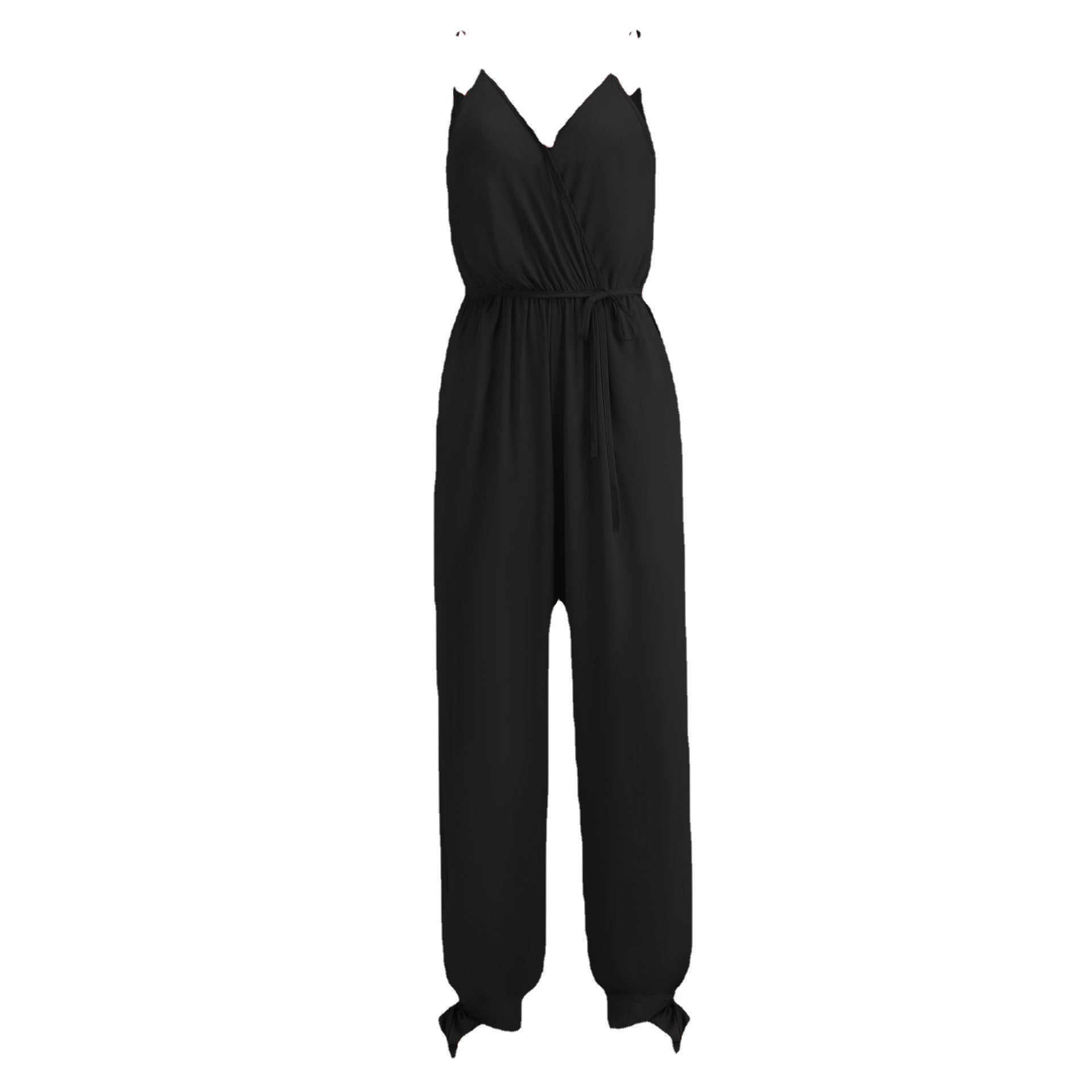 Stilla | Rygfri Dybt V-udskæring Strop Lang Jumpsuit Hot på udsalg