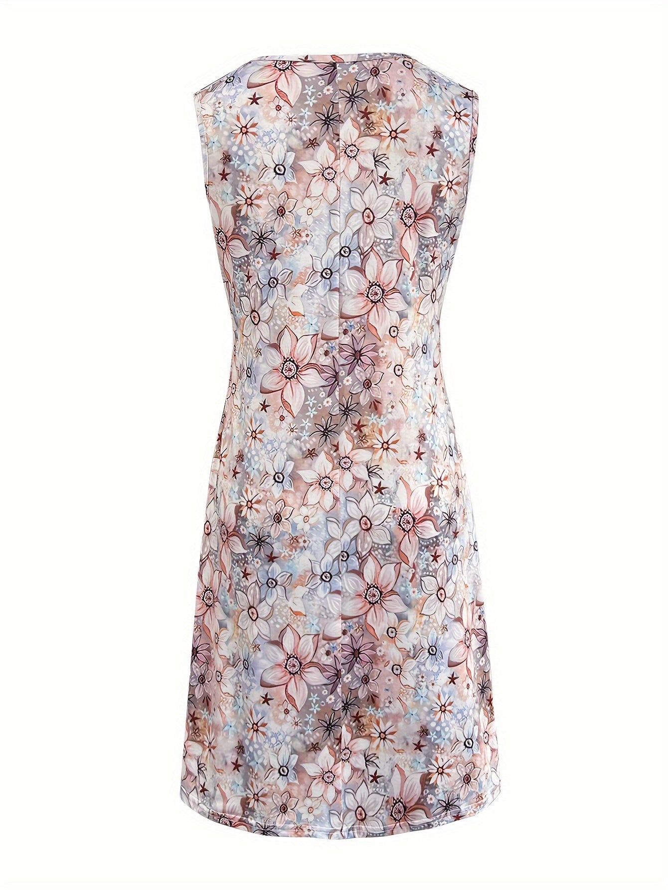 Stilla | Sommerskjorte Blomsterprint V-Hals Uden Ærmer