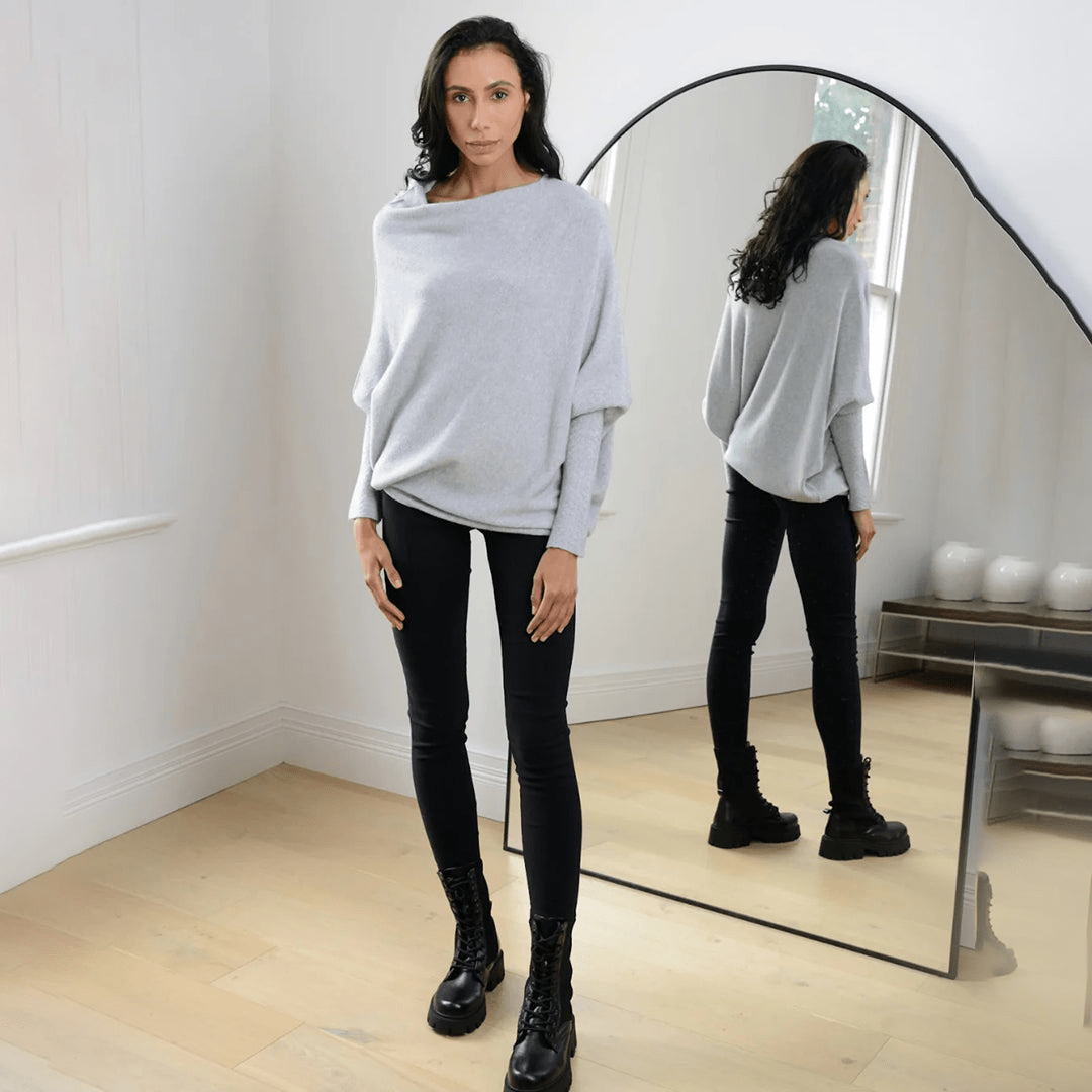 Stilla | Alsidig Pullover Med Off the Shoulder Dame Pullover Jumper Vest