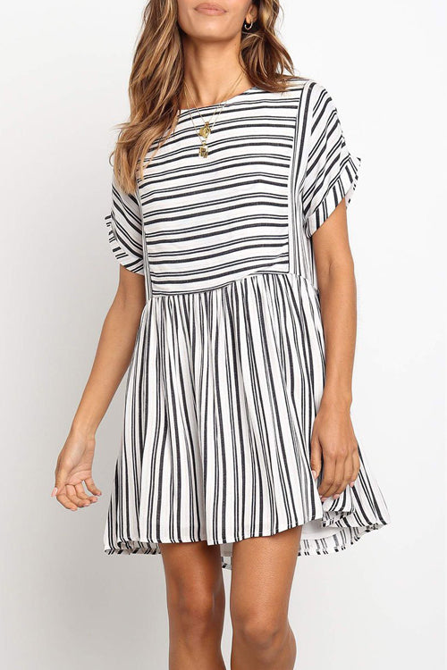 Stilla | by Your Side Striped Short Sleeve Mini Dress