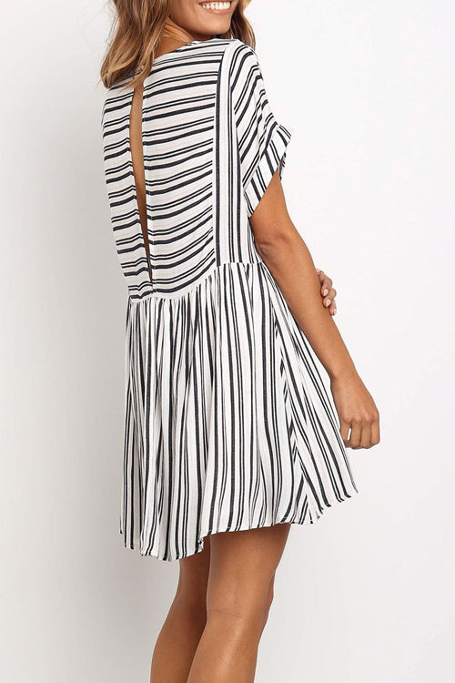 Stilla | by Your Side Striped Short Sleeve Mini Dress