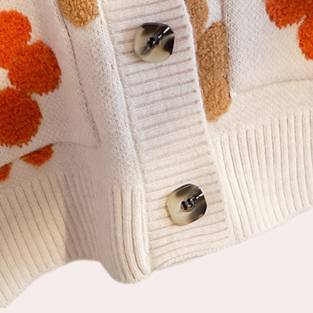 Stilla | Sød blomsterstrikket sweater