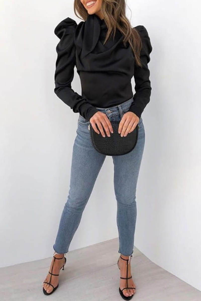 Stilla | Street Solid Fold Halv En Turtleneck Toppe Online nu