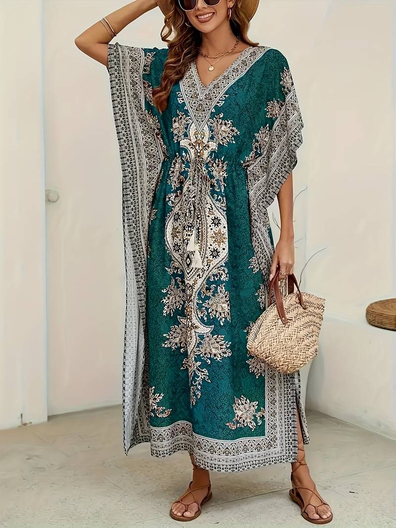 Stilla | Tropisk Kjole Med Tribal Print